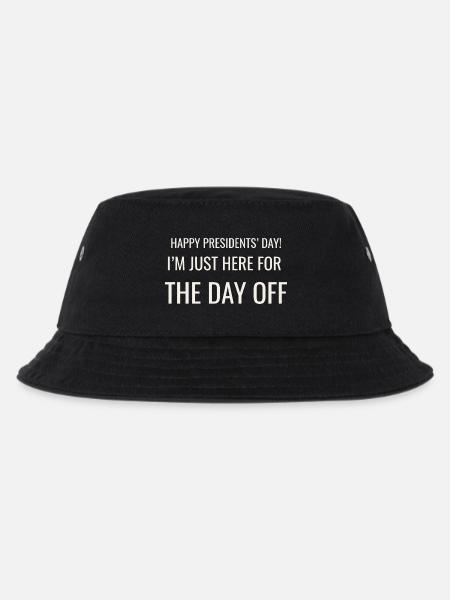 Presidents' Day I'm Just Here For Day Off - Kids’ Bucket Hat - black