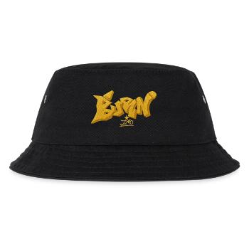 Gold Glitzer Graffiti BANG Design - Kinder Bucket Hat - Schwarz - Vorne