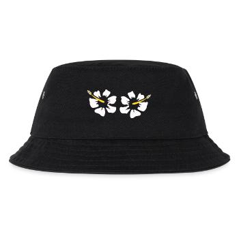 Hawaiiblume Hibiskus Hibiskusblüte Urlaub Geschenk - Kinder Bucket Hat - Schwarz - Vorne