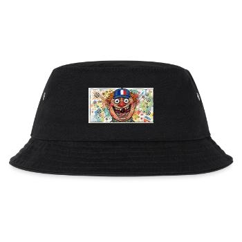 Französischer Fußballclown Popart - Kinder Bucket Hat - Schwarz - Vorne