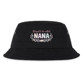 Nana Granny Flowers Gift Grandma Cute - Kids’ Bucket Hat - black - Front