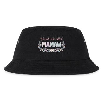 Mamaw Granny Flowers Gift Cute Grandma - Kids’ Bucket Hat - black - Front
