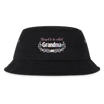 Grandma Grandma Flowers Gift Cute Grandma - Kids’ Bucket Hat - black - Front