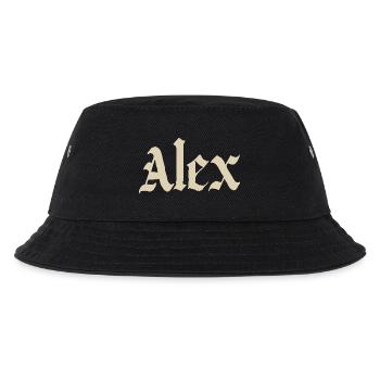Alex Vintage Gothic Script - Kids’ Bucket Hat - black - Front