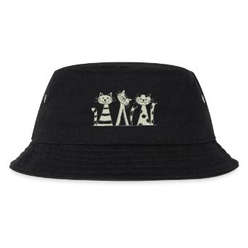 Katzen Trio impressionismus - Kinder Bucket Hat - Schwarz - Vorne