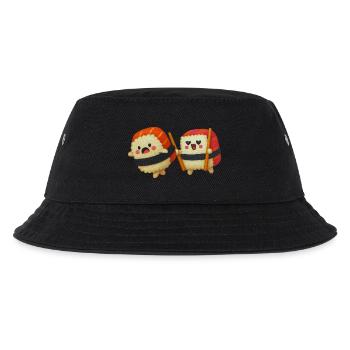Sushi in Gefahr - Kinder Bucket Hat - Schwarz - Vorne