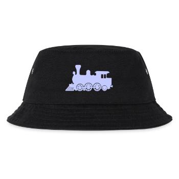 Steam Locomotive Silhouette Vintage Train Design - Kids’ Bucket Hat - black - Front