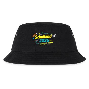 Schulkind 2026 - Endlich gehts los - Kinder Bucket Hat - Schwarz - Vorne
