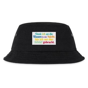 Bunte Nachtgedanken Schlafzitat - Kinder Bucket Hat - Schwarz - Vorne