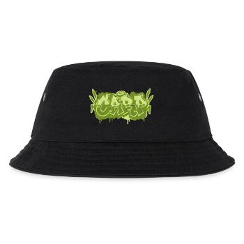 Karpfen Graffiti Schriftzug - Kinder Bucket Hat - Schwarz - Vorne