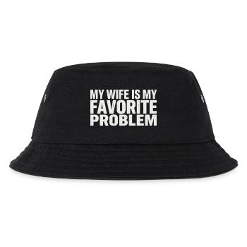 My wife is my favorite problem - Kids’ Bucket Hat - black - Front