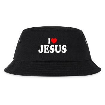 I love jesus - Kinder Bucket Hat - Schwarz - Vorne