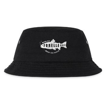 Forelle Forellen Angeln Angler Angelrute Fischen - Kinder Bucket Hat - Schwarz - Vorne