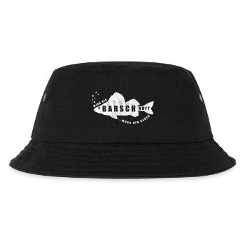 Barsch Barsche Angeln Angler Fischen Fische Angel - Kinder Bucket Hat - Schwarz - Vorne