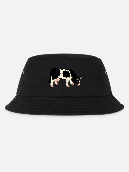 Kuh - Kinder Bucket Hat - Schwarz
