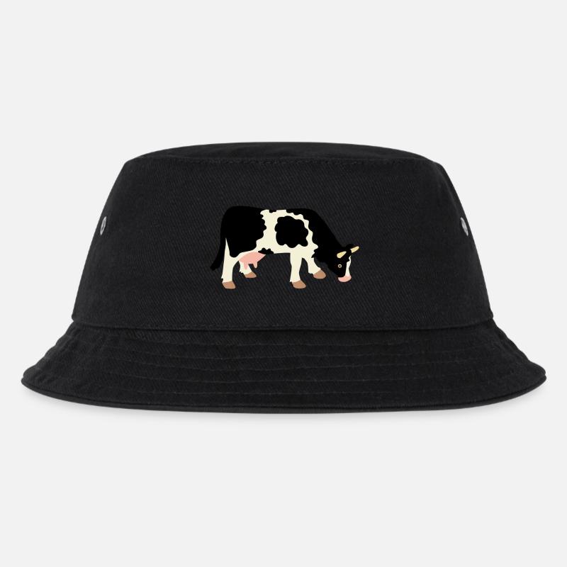 Kuh - Kinder Bucket Hat - Schwarz