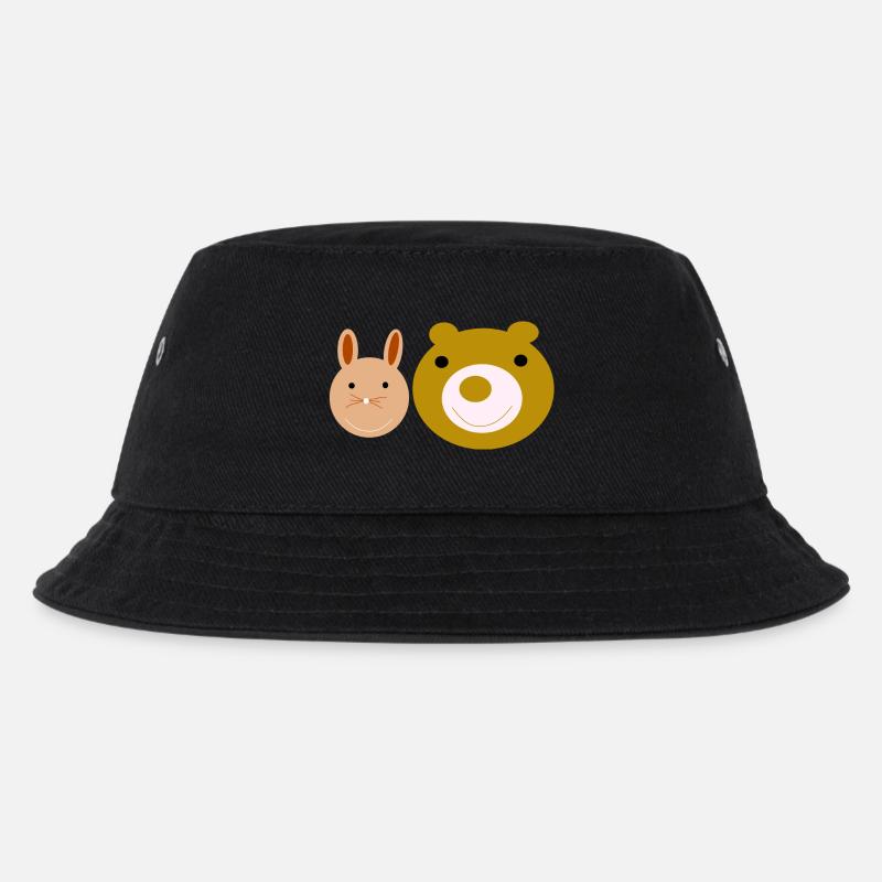 Hase und Baer - Kinder Bucket Hat - Schwarz