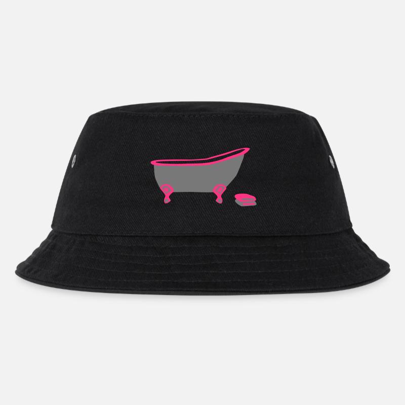 Badewanne - Kinder Bucket Hat - Schwarz