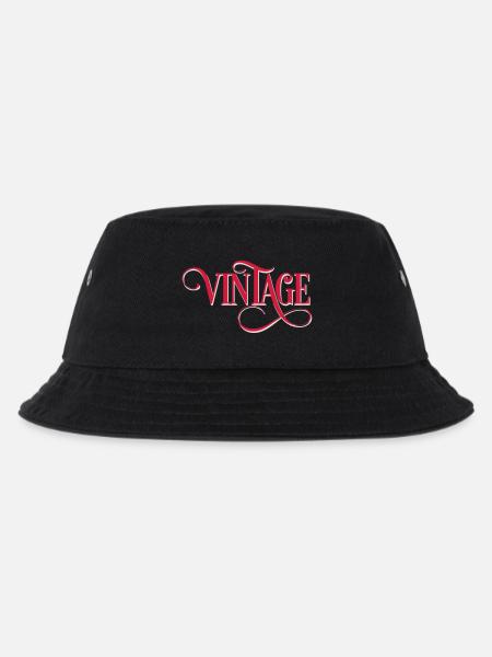 vintage - Kinder Bucket Hat - Schwarz