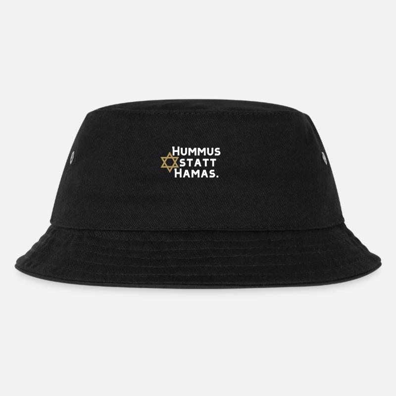 Hummus statt Hamas. - Kinder Bucket Hat - Schwarz