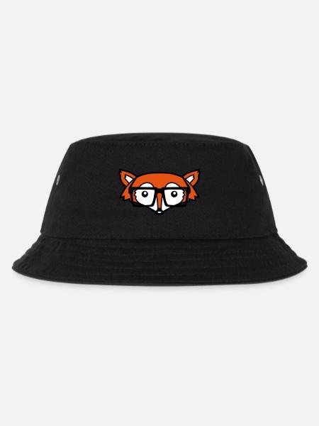 Geek fox head - Kids’ Bucket Hat - black