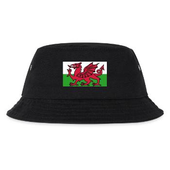 Welsh Flag - Flag of Wales - Kids’ Bucket Hat - black - Front