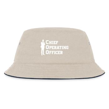 COO - Chief Operating Officer - Kinder Bucket Hat - Natur/Navy - Vorne
