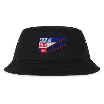 Breaking news don't care - Kinder Bucket Hat - Schwarz - Vorne