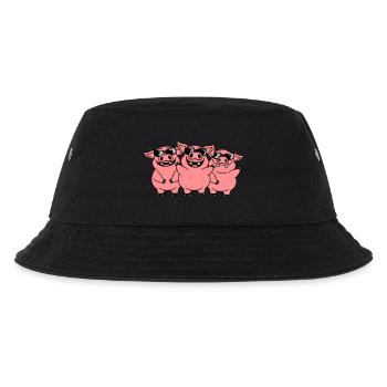 Sonnenbrillen Coole Schweine Team - Kinder Bucket Hat - Schwarz - Vorne