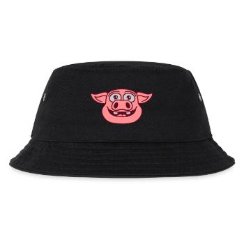 Gesicht glückliches Schwein Comic - Kinder Bucket Hat - Schwarz - Vorne