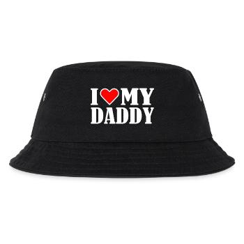 I love my dad - Kinder Bucket Hat - Schwarz - Vorne