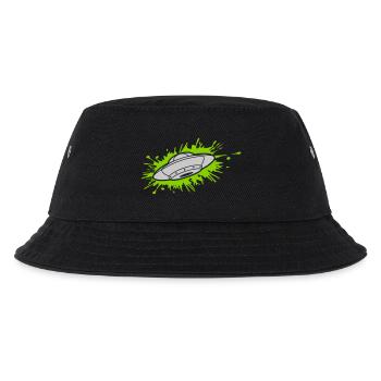 Tropfen Farbklecks UFO Aliens - Kinder Bucket Hat - Schwarz - Vorne