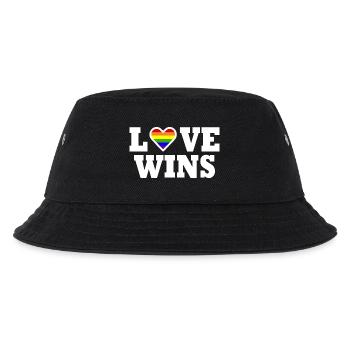 Love wins - Kinder Bucket Hat - Schwarz - Vorne