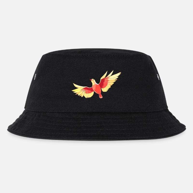 Vogel, der am Himmel schwebt - Kinder Bucket Hat - Schwarz