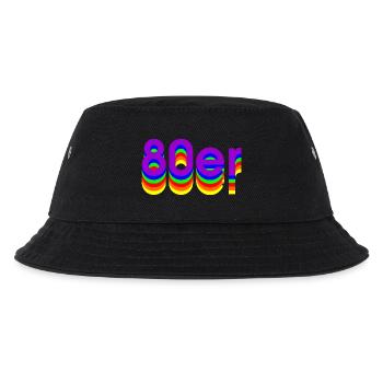 80er - Kinder Bucket Hat - Schwarz - Vorne