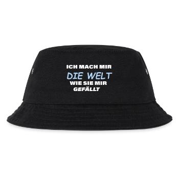 Ich mach mir die Welt ... - Kinder Bucket Hat - Schwarz - Vorne