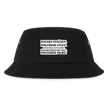 Bauern braucht man - Kinder Bucket Hat - Schwarz - Vorne