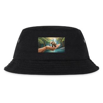 Lustiger Huhu, ein Elefant ist so klein wie eine Handfläche - Kinder Bucket Hat - Schwarz - Vorne