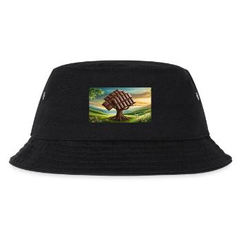 Lustige Hooey-Schokolade wächst auf Tress - Kinder Bucket Hat - Schwarz - Vorne