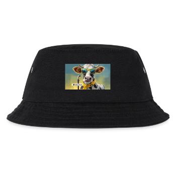 Wortspiel mehrdeutiger Ausdruck – Blinde Kuh - Kinder Bucket Hat - Schwarz - Vorne