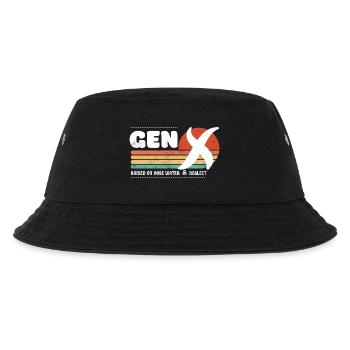 Sonnenuntergang der Generation X - Weiß - Kinder Bucket Hat - Schwarz - Vorne