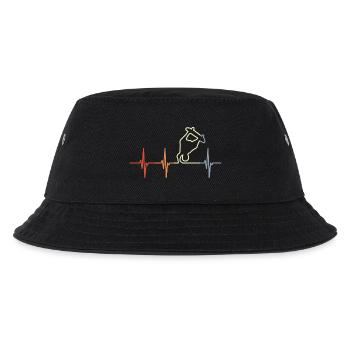 Skateboarder Kardiogramm - Kinder Bucket Hat - Schwarz - Vorne