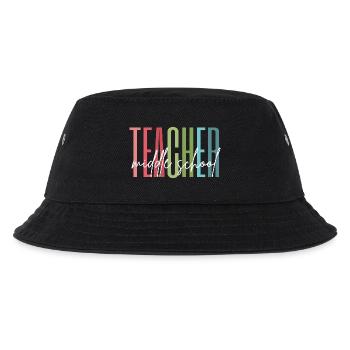 Middle School Teacher Geschenk - Kinder Bucket Hat - Schwarz - Vorne