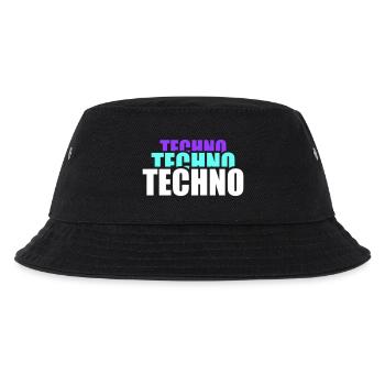 Techno Love Quote Saying Music Party Celebrate Logo - Kids’ Bucket Hat - black - Front