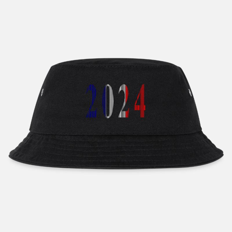 2024 Blau Weiß Rot - Kinder Bucket Hat - Schwarz