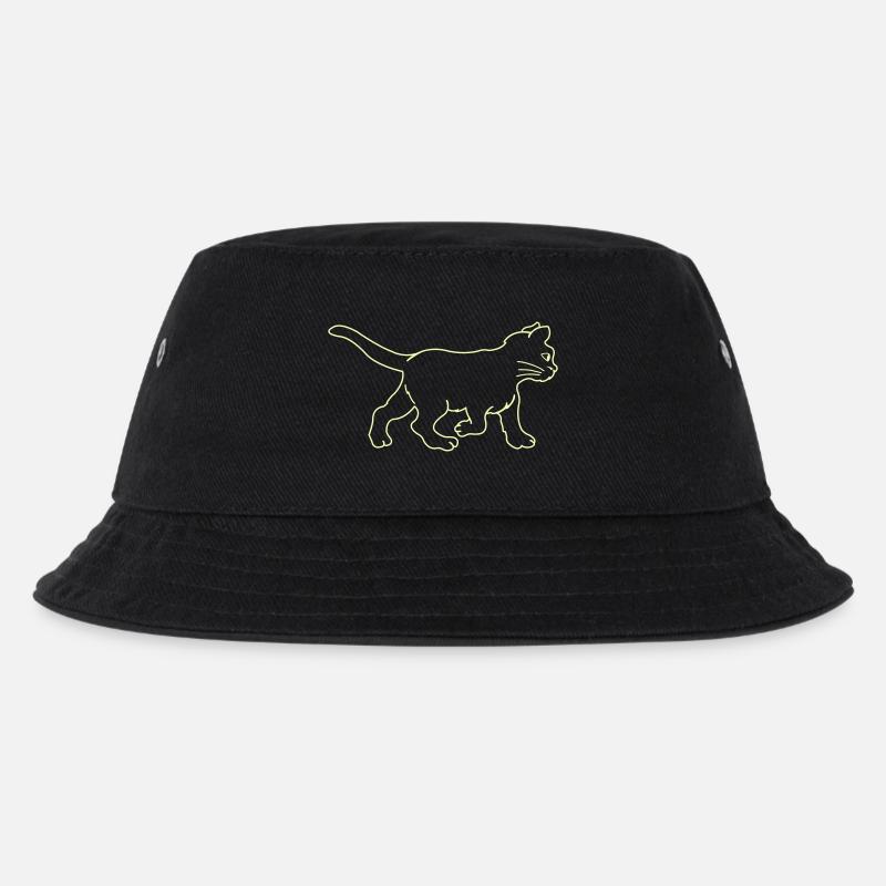 katze - Kinder Bucket Hat - Schwarz