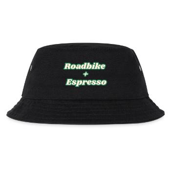 Roadbike + Espresso - Kinder Bucket Hat - Schwarz - Vorne