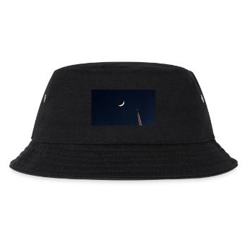 Der Mond und das Flugzeug - Kinder Bucket Hat - Schwarz - Vorne