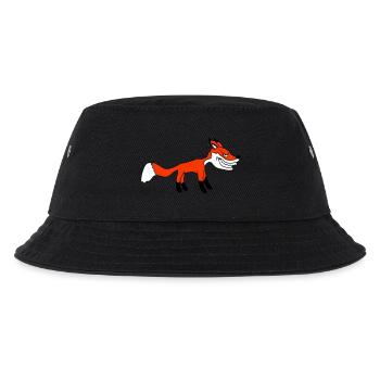 Fuchs Böser Blick Gefährlich Rotfuchs Wildes Tier - Kinder Bucket Hat - Schwarz - Vorne