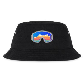 Ski Goggles Skier Vintage Design Bright - Kids’ Bucket Hat - black - Front